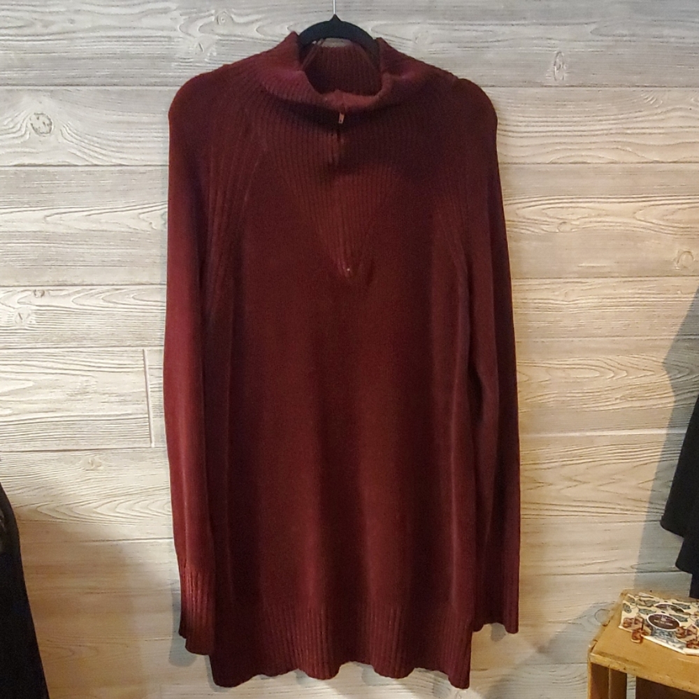 Burgundy Tunic Sweater